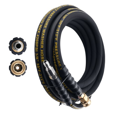 #ad 25ft 3 8quot; Power Pressure Washer Hose 4200PSI Steel Wire Braided w Coupler $63.38