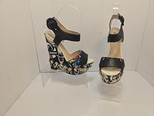 Just Cavalli Sandal Wedge Open Toe Platform Multi Color Sandals 36 / US 6 M