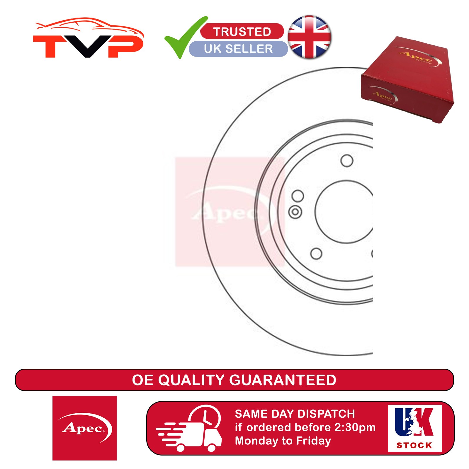 Apec Brake Disc For Mercedes G-class 2015-2018 5.5 6.0 Rear DSK3842