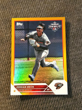 2023 Topps Pro Debut Jordan Beck Gold /50 Colorado Rockies Rookie RC