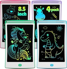 4 Pack LCD Writing Tablet for Kids, 8.5 Inch Colorful Doodle Board Drawing Table