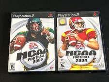 NCAA Football 2003 & 2004 PS2 Play Station 2 Game Lot 2. Complete.