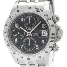 TUDOR Chrono Time Prince Date Tiger Steel Mens Watch 79280 Polished