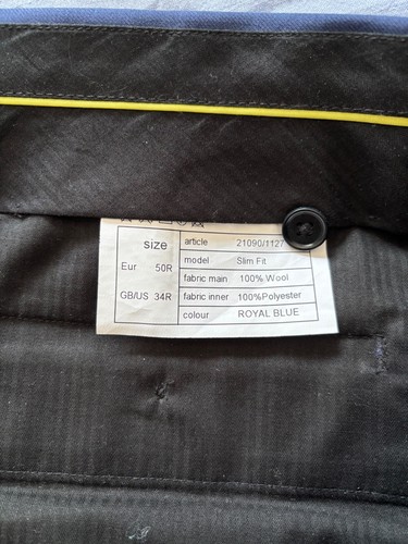 Blue 2 piece wedding suit by Hawes & Curtis - Picture 6 of 6