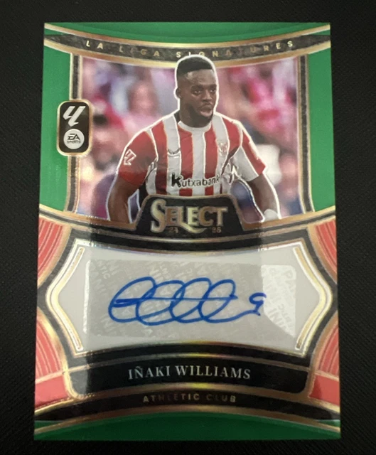 INAKI WILLIAMS - GREEN PRIZM AUTOGRAPH #1/5 - 24-25 SELECT LA LIGA