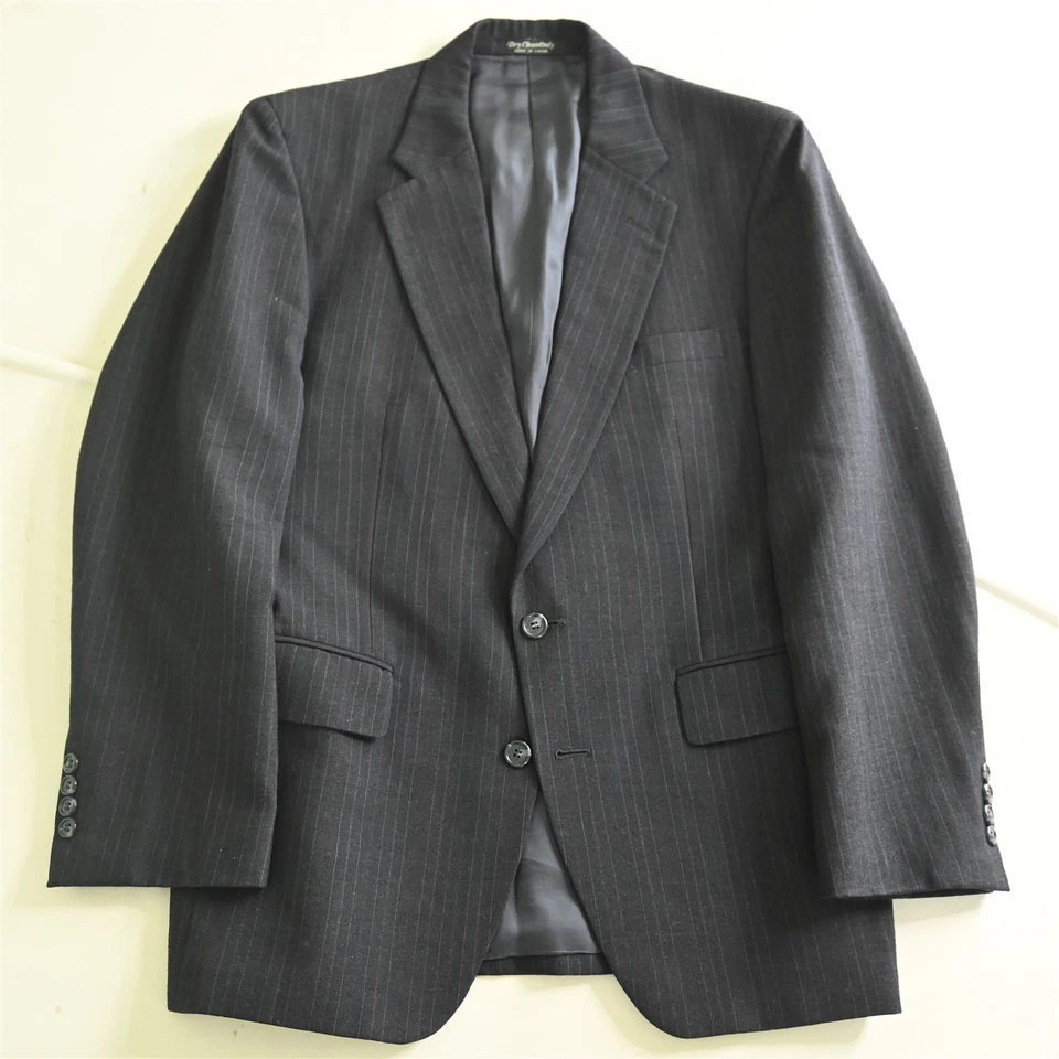 Oliver Hunt 40R 34x32 Azul Marino Rayas Hombres Chaqueta Pantalones Traje Foto 2 de 4