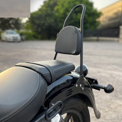 ''SISSY BAR BACKREST, BLACK'' FIT FOR ROYAL ENFIELD SUPER METEOR 650