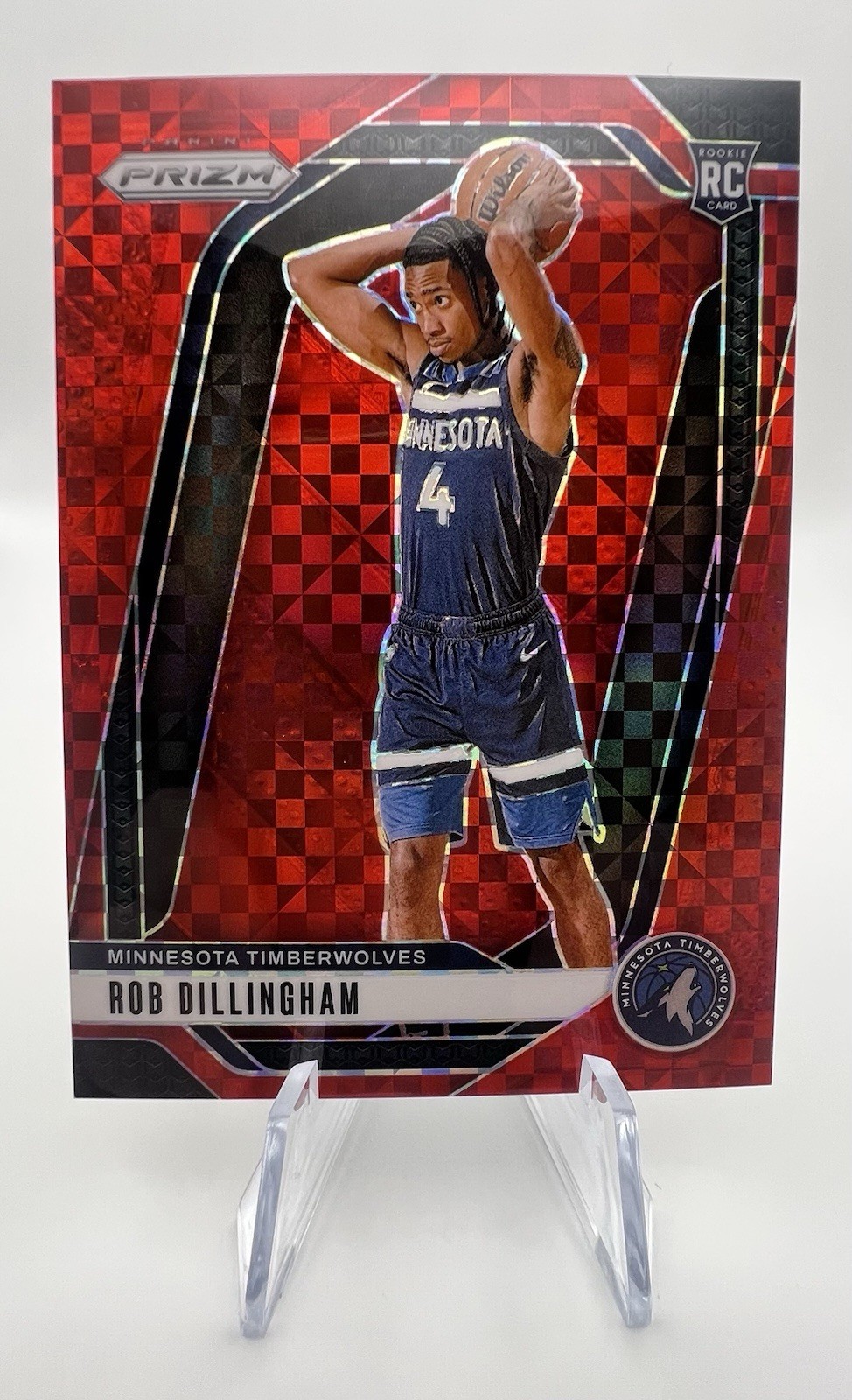 2024-25 Panini Prizm Rob Dillingham #250 Red Power Prizm 75/75 RC Book End