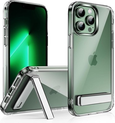 Kickstand for iPhone 13 Pro Max Case, 3-Way Adjustable with Metal Stand, Slim De