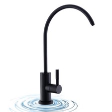 Grifo De Agua Potable Negro Mate De Acero Inoxidable Para Cocina De Lujo