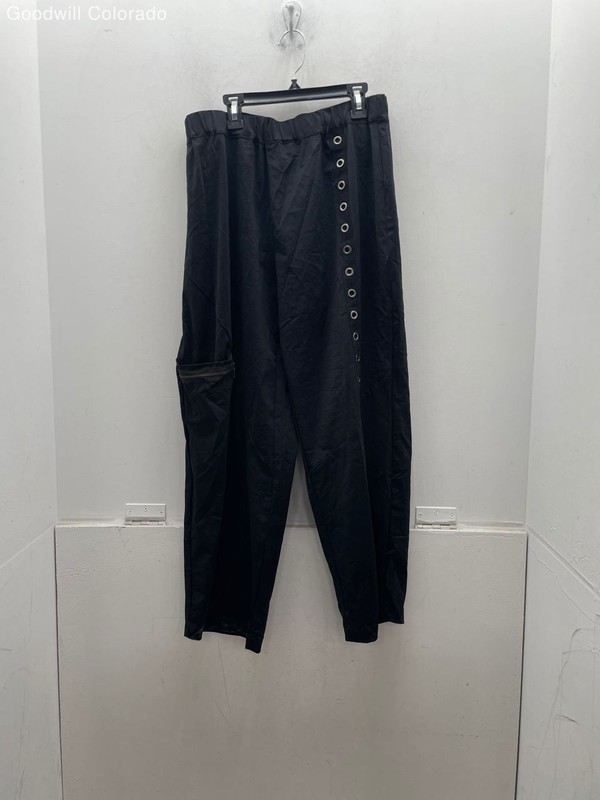Ceci Womens Pants Black Solid Button Side Cargo Pocket Casual Size M Style 13887