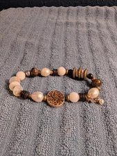 Vintage SILPADA Pearl & Mixed Bead Stretch Bracelet 32.1grams 7 Inch