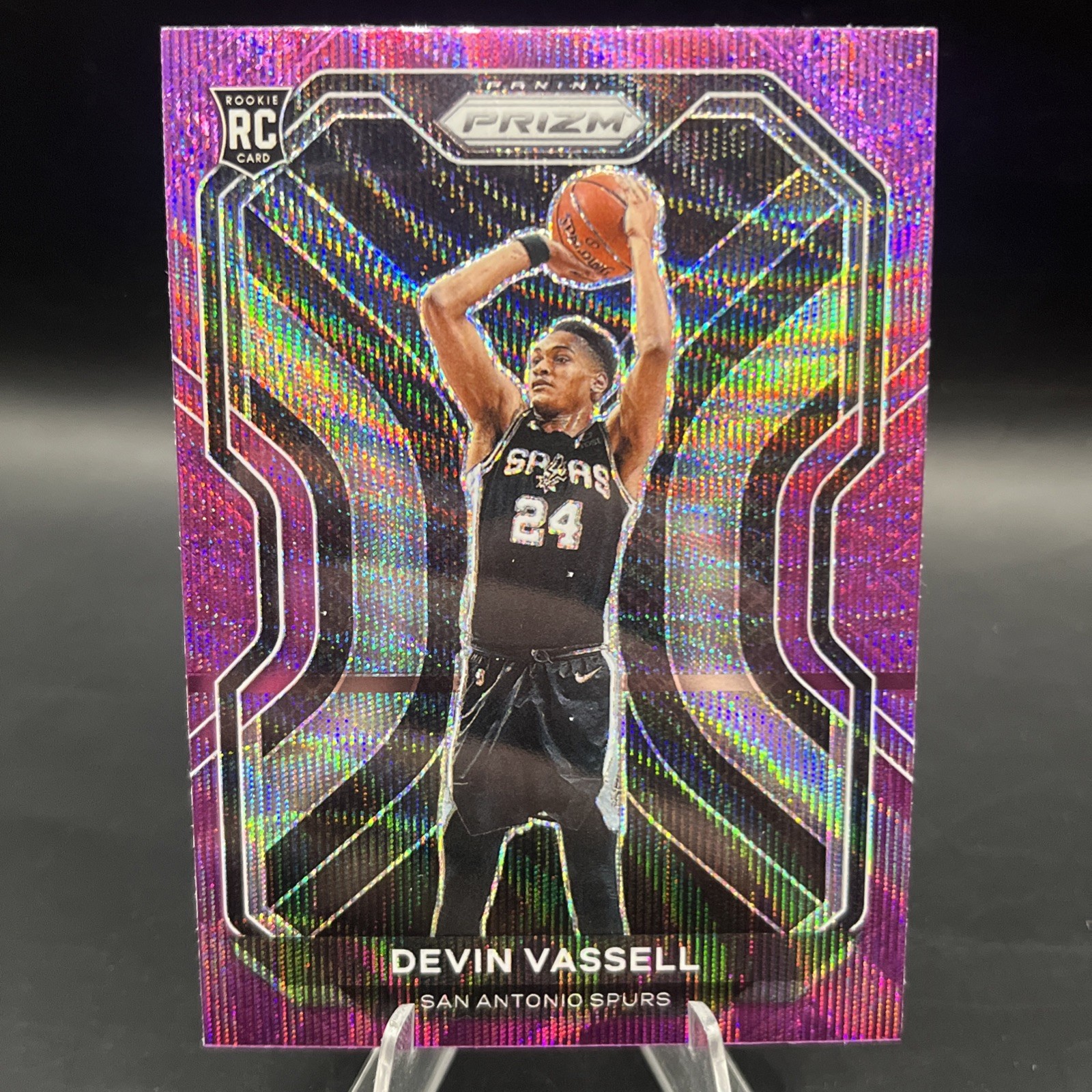 2020-21 Panini Prizm - Devin Vassell #252 Purple Wave Prizm (RC)