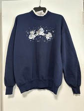 Vintage 90s Morning Sun Snowman Kittens Pullover Crew Neck Size XL Sweatshirt