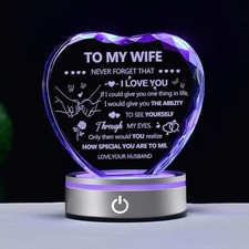 Wife Gifts with Lighted Base I Love You Present for Her from Husband Romantic