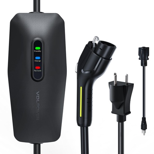 Level 1&2 EV Charger Electric Vehicle Portable Charger with 20FT Cable 3.5KW ...