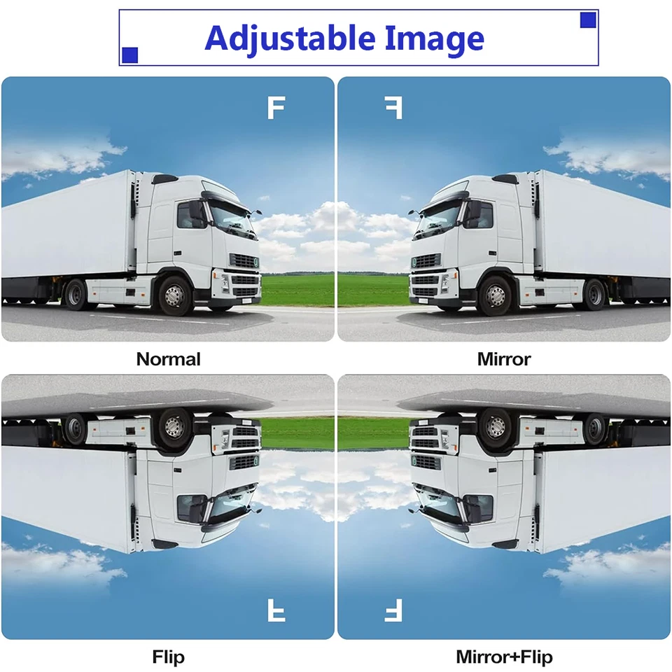 Wireless Backup Camera Truck Hitch Trailer Stable Signal HD 1080P 4.3" Monitor - Image 3 of 4