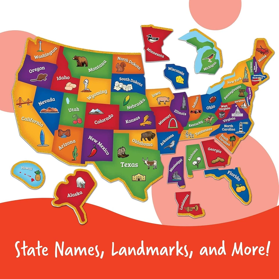 Learning Resources Magnetic U.S. Map Puzzle - Educational of the United...  - Image 3 of 4