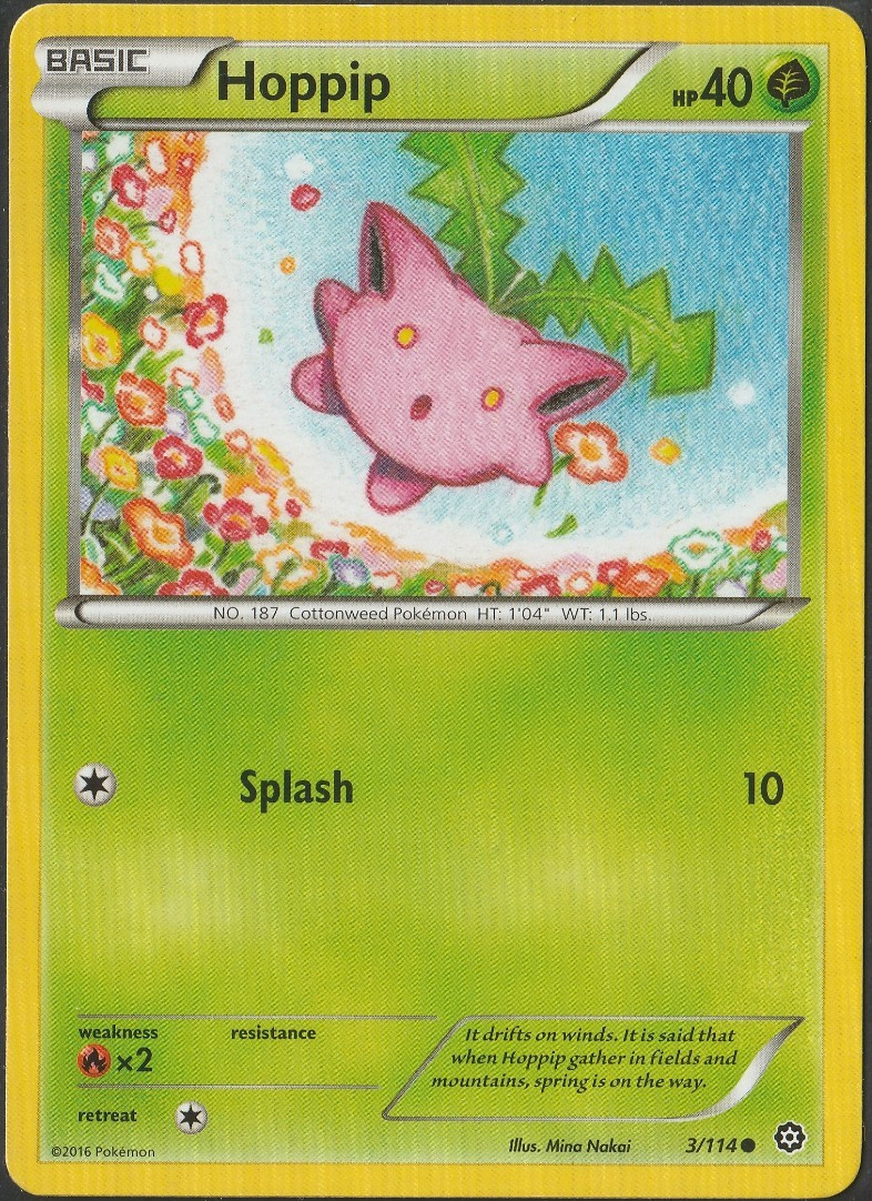Hoppip 3/114 Pokemon Steam Siege Common LP