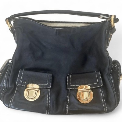 Marc Jacobs Collection Blake Black Leather Multi Pocket Hobo