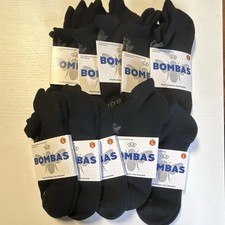 Bombas Unisex large Black Ankle Socks 10 Pack New with Tags