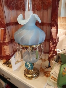 Fenton Blue Lamp | eBay