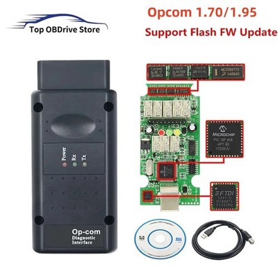 2025 OPCOM 1.70/1.95   OBD2 CAN Bus Diagnose Scanner mit echtem PIC18F458