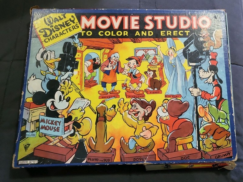 Vtg Walt Disney Movie Studio To Color And Erect Used Cool display Almost complet