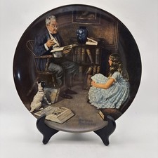 Norman Rockwell “The Storyteller” Fine China Collector Plate 1983 Made in USA