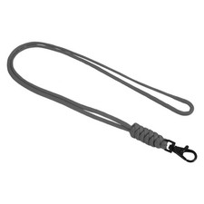 19" Paracord Lanyard Lobster Clasp Necklace Badge Holder Strap Cord Grey