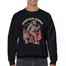 American Legend Bigfoot Sweatshirt Patriot Funny Sasquatch Fan 4 July Crewneck