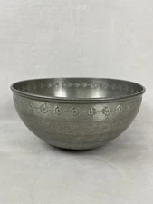 Vintage Mirro 10” Aluminum Mixing Bowl Floral Pattern Made In USA Bread Camping