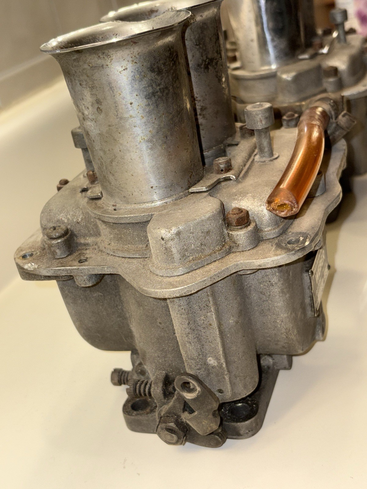 RARE Weber 40 DCM 2 Carburetors Porsche 356 4 Cam Formula 2 SAND CAST RSK 550 GT