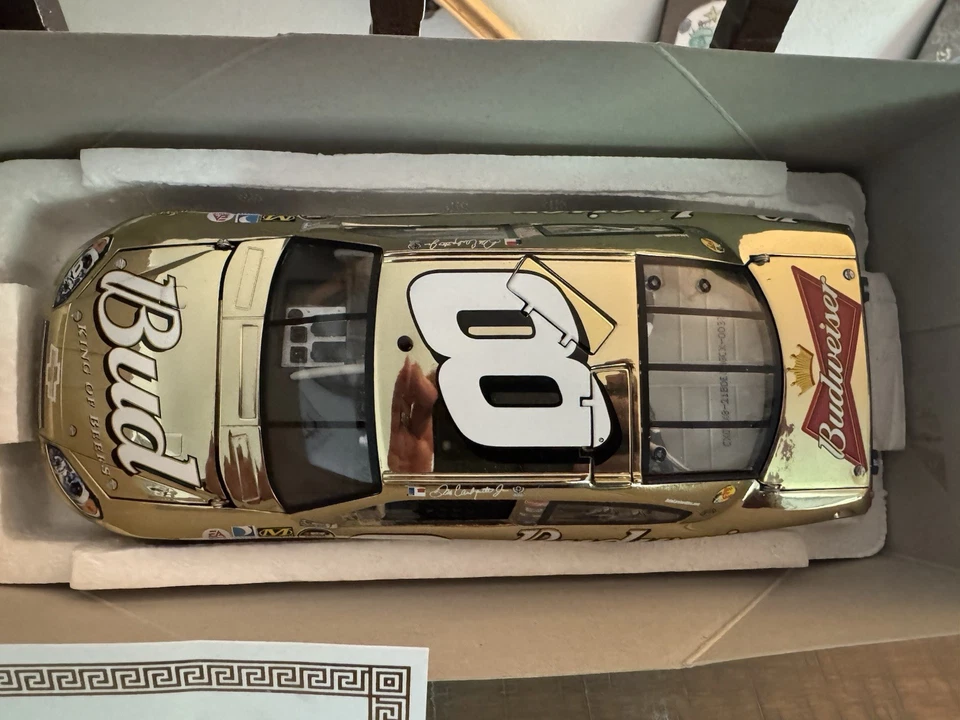 Dale Earnhardt Jr #8 Budweiser 2007 Impala SS 1:24 NASCAR Diecast Gold Chrome Foto 2 de 3
