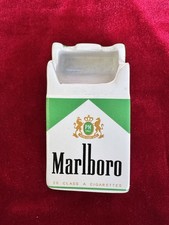 Vintage Marlboro Aschenbecher Porzellan Zigarettenschachtel Werbeobjekt Rarit&auml;t