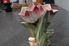 Vintage McCoy Double Tulip Vase Planter Pink Flowers Pottery MCM 8" Home Decor
