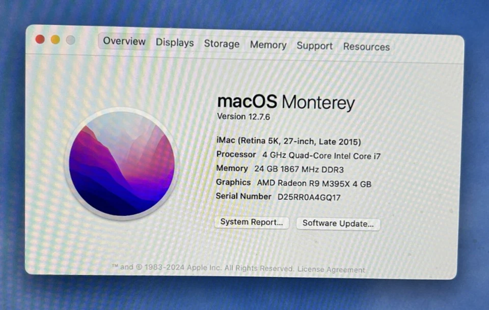 Apple iMac 27" A1419 (disco duro de 2 TB, Intel Core i7, 4,2 GHz, 32 GB) finales de 2015 - plateado Foto 4 de 4