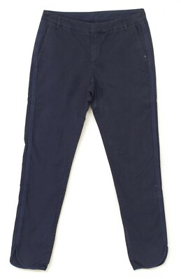 I CODE by IKKS women's navy blue 7/8 chino pants QB 22024 49 navy