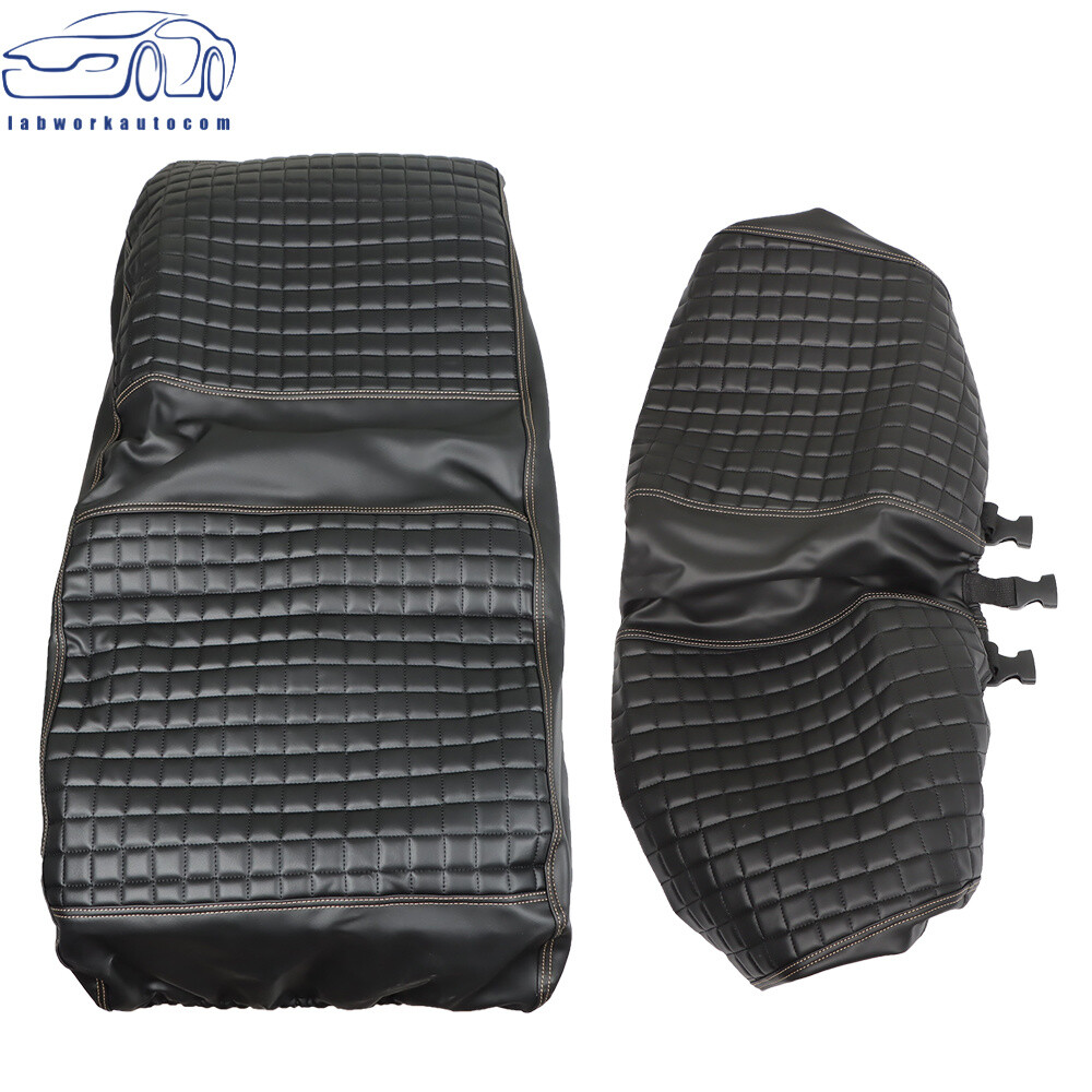 No Stapler Required Front Seat Cover Kit For Club Car DS Golf Carts Black Color-image