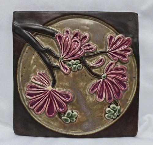 Stone Hollow Hand Crafted Pottery Tile Arts & Crafts Style Wendy Penta 6"X6"