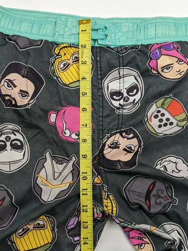 FORTNITE Board Shorts Boys XXL 33W 12" Surfing ๐ Water Swim Youth Logos - Picture 9 of 12