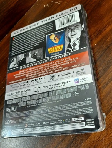 Dracula 1931 4K Collector STEELBOOK (4K+Blu-ray-No Digital)-Free Box S&H - Picture 11 of 12