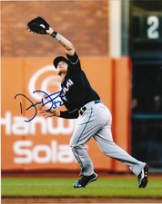 DEREK DIETRICH   MIAMI MARLINS    ACTION SIGNED 8x10