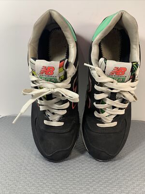 New Balance Womens Black 574 WL574HRK Pop Tropical Running Shoes Size 9