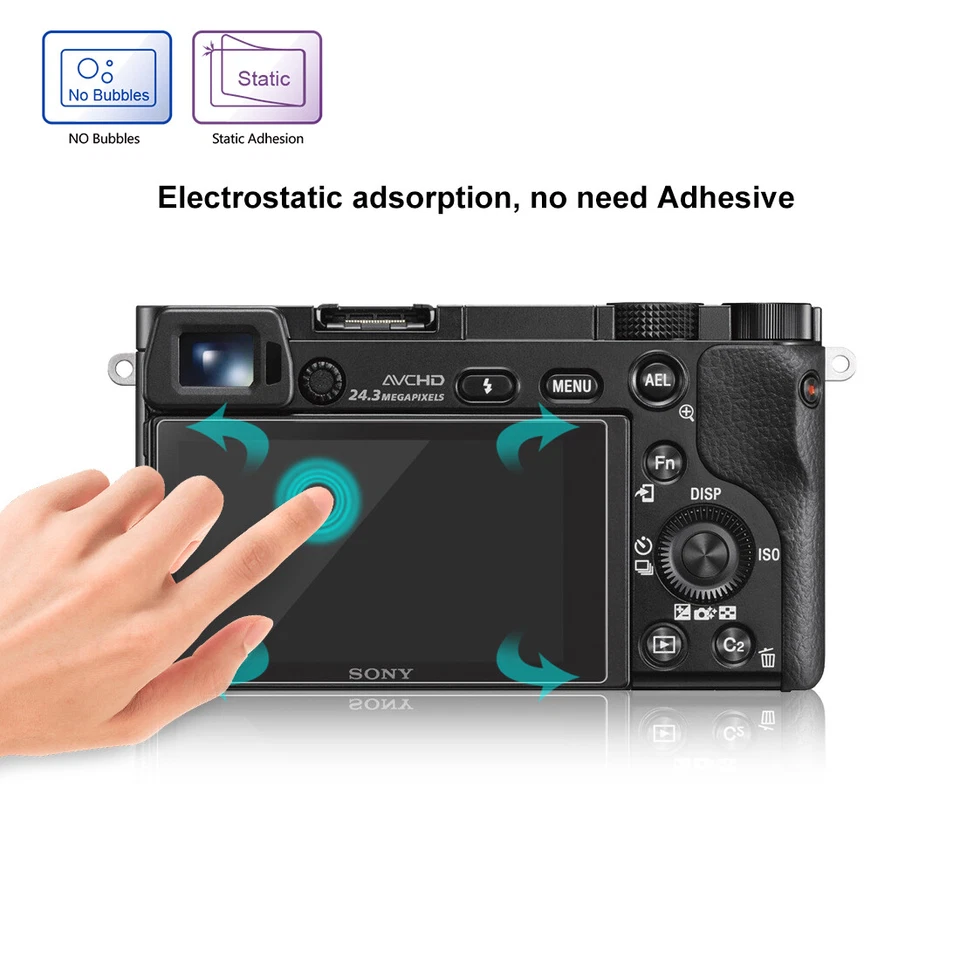For Sony A6000/A6300/A6500 Cameras Screen Protector Tempered Glass Film - Image 2 of 4