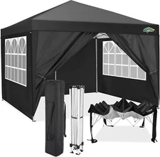 COBIZI 10x10 Pop Up Canopy Tent w/ 4 Removable Sidewalls Waterproof Commercial