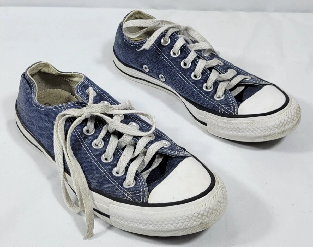 Converse All Star Chuck Taylor basse blu scuro bianco donna 5
