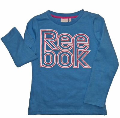 Reebok Langarmshirt Mädchen Shirt Pulli Pullover blau 116 128 140 152 164 176#R1