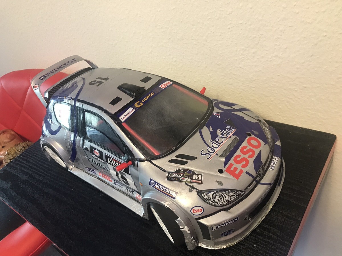Tamiya & Traxxas RC Body pre-built ready 1/10 Peugeot 206 WRC body