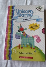 Unicorn Diaries, Books 1-5: a Branches Box Set by Rebecca Elliott (2021 ) EUC